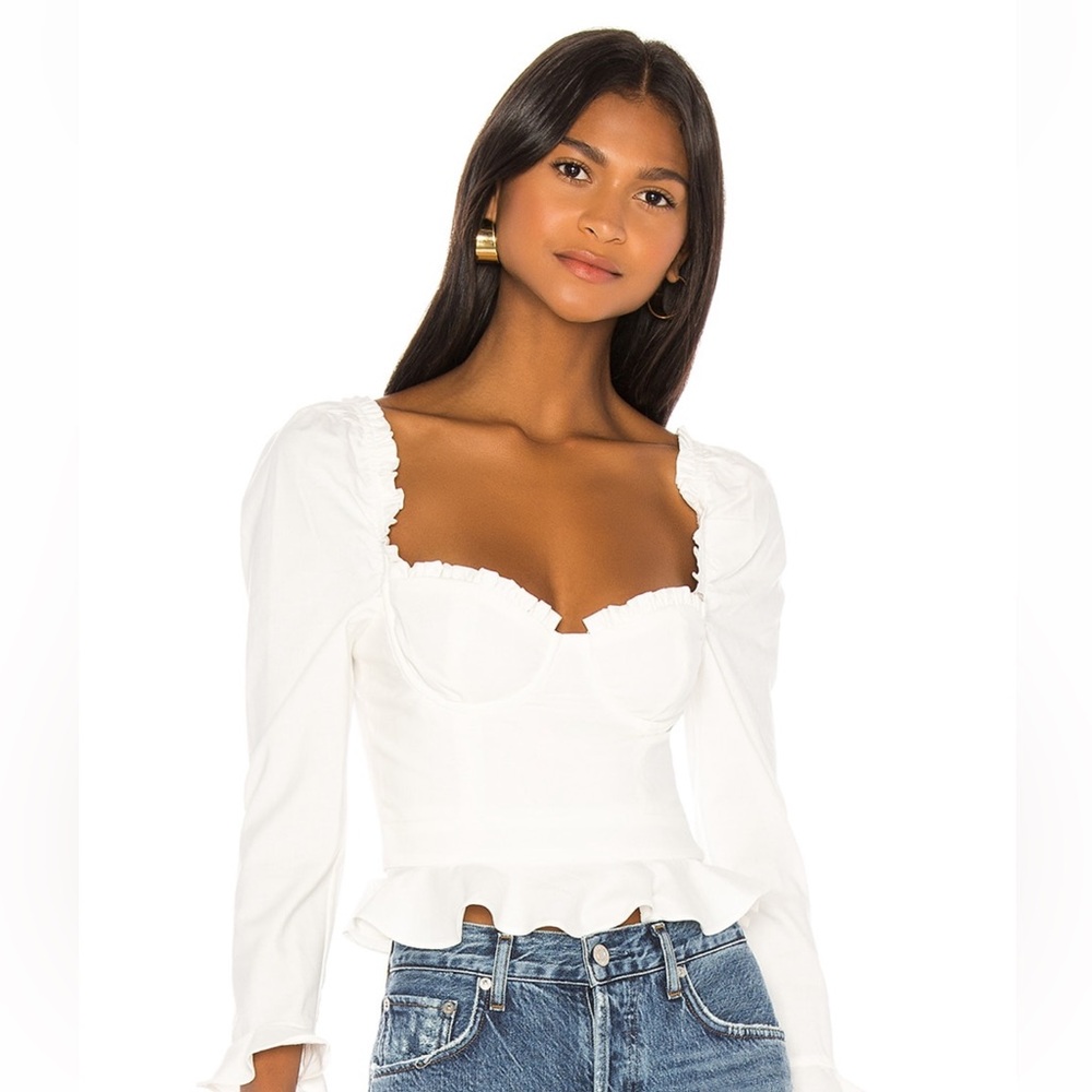 MAJORELLE - Corie Top in White - NWT